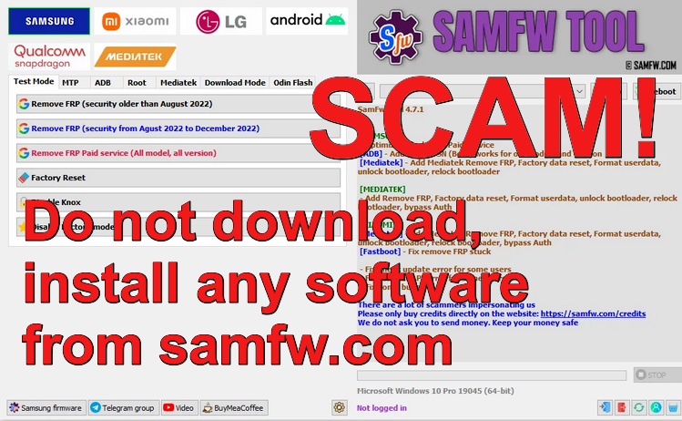 SamFW warning, SamFW scam, malware alert, Tungtata malware, Dang Thanh Tung fraud, stop using SamFW, critical security notice, cryptocurrency theft, Remote Access Trojan, computer virus, software supply chain attack, SamFW.com hack